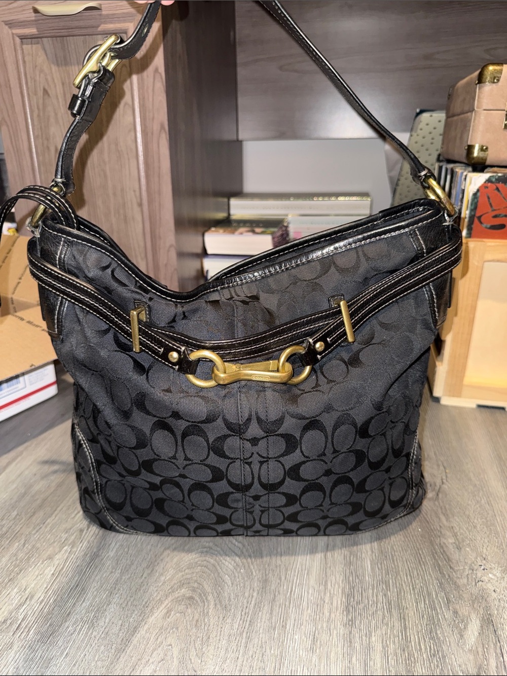 Coach Hobo Horse-bit Signature Shoulder Bag